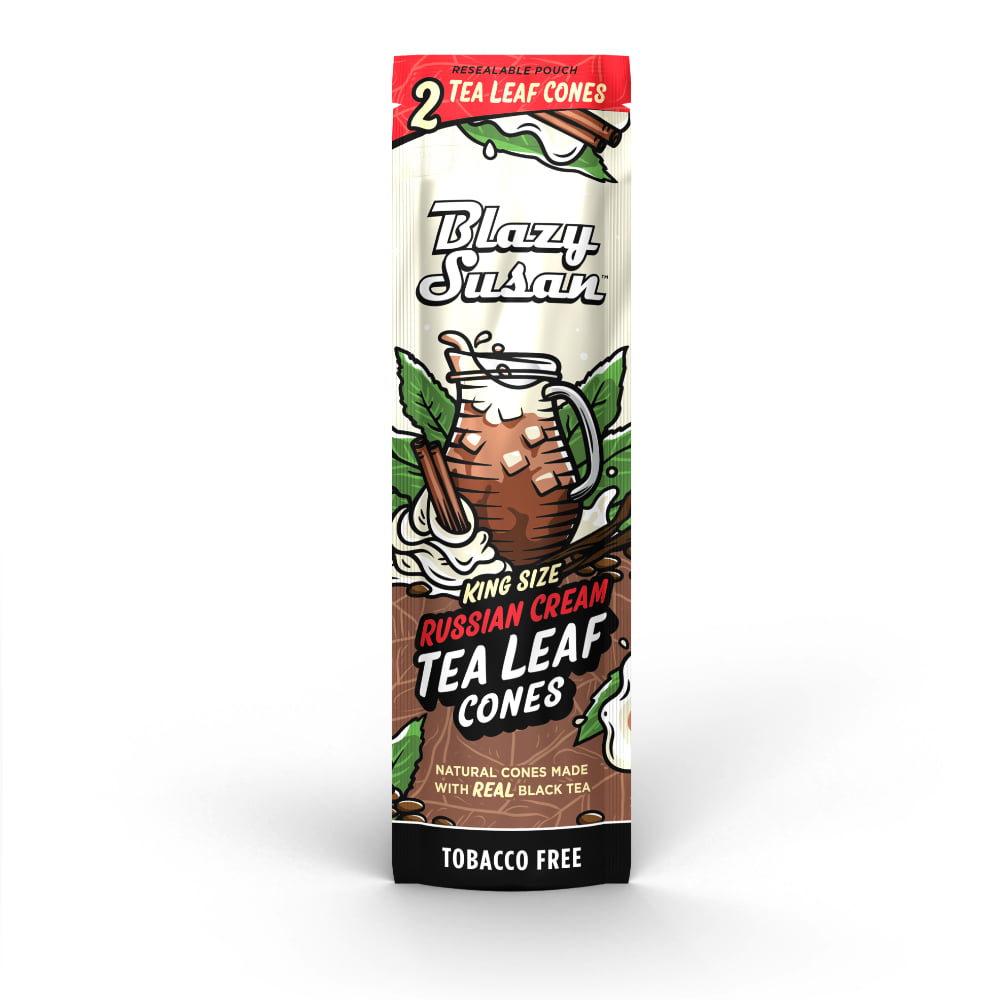 Blazy Susan Russian Cream Tea Leaf Cones | Single Pack — King Size · 109 mm · 2 cones / pack